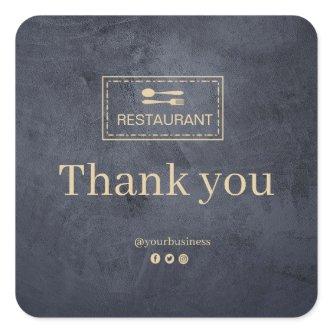 Custom logo restaurant  | Thank you sticker