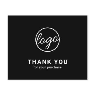 Custom Logo Simple Black Budget Thank You Card