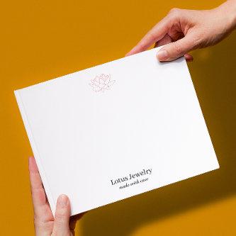 Custom logo simple business notepad for jewelers