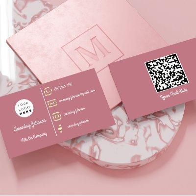 Custom Logo Social Media Gold QR Code Rose