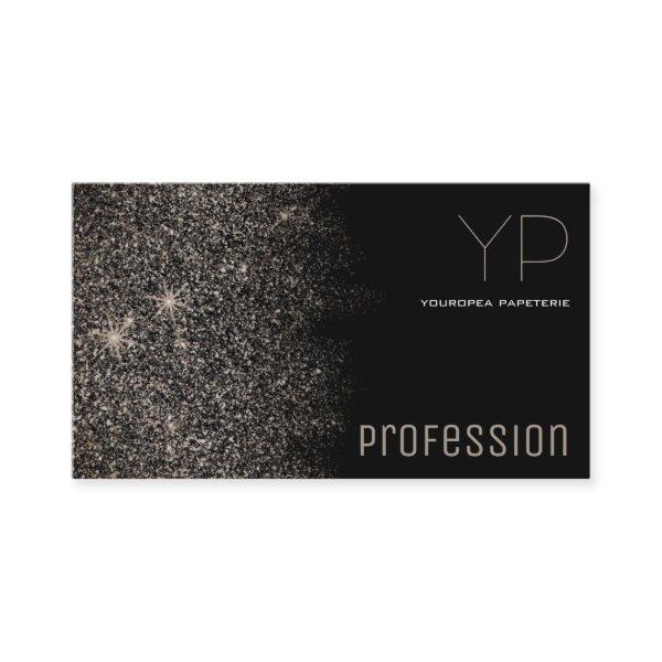Custom Logo Trendy Platinum Silver Glitter Elegant