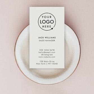 Custom Logo | Vertical Silver Gray Comapny Modern