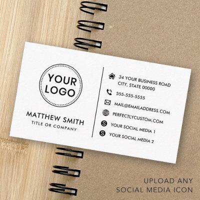 Custom logo website social media modern minimal