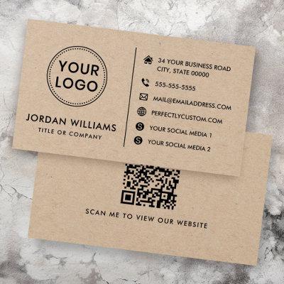 Custom logo website social media modern QR code