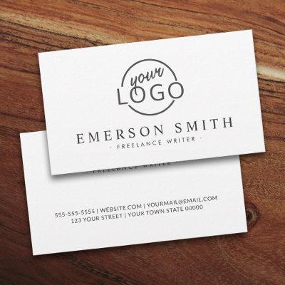 Custom logo white modern minimalist