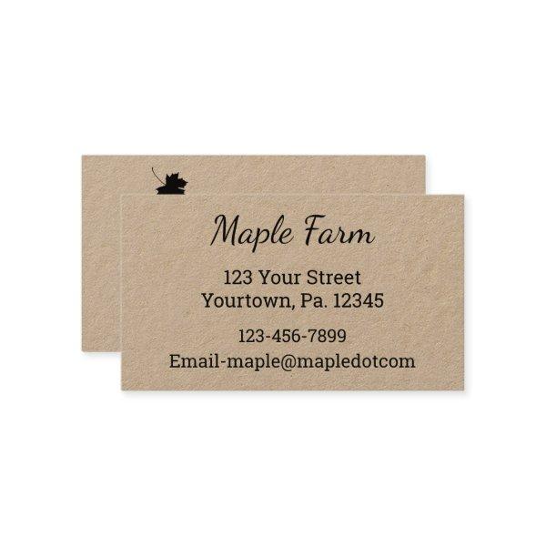 Custom Maple Syrup Kraft