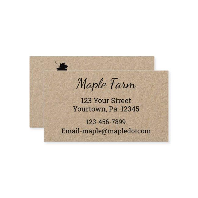 Custom Maple Syrup Kraft