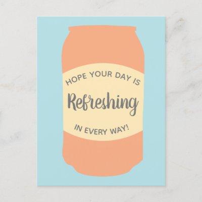 Custom Message Flavored Seltzer Can Postcard
