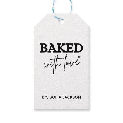 Custom Minimalist Baked With Love Gift Gift Tags