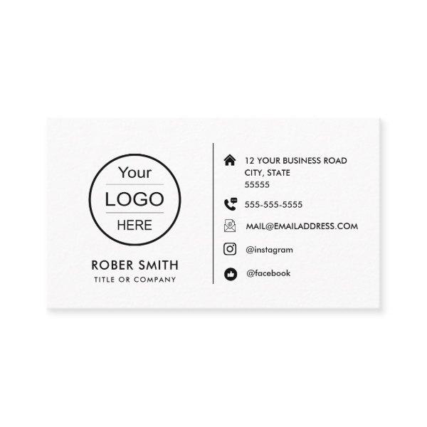 Custom Minimalist Social Media Icons & Logo Design