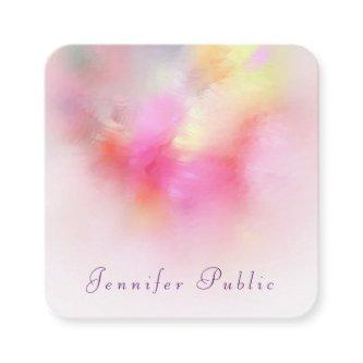 Custom Modern Abstract Art Colorful Elegant Square