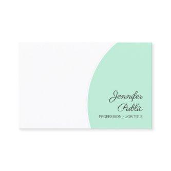 Custom Modern Calligraphy Template Mint Green