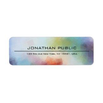 Custom Modern Colorful Abstract Art Elegant Label