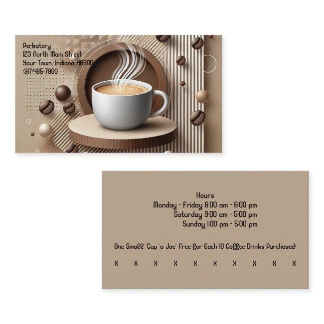 Custom Modern Graphic Coffee Shop & Punch