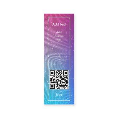 custom modern graphic qr code business bookmark mini