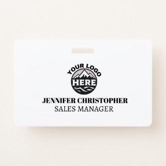 Custom Modern Id Minimalist Employee Business logo Badge