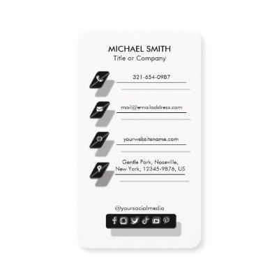 Custom Modern Minimal Logo Social Media Icons Chic