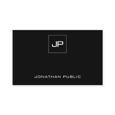 Custom Modern Monogram Elegant Black And White