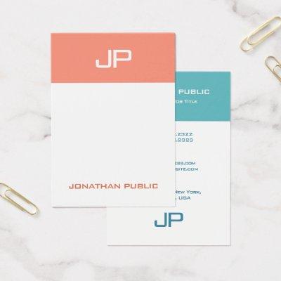 Custom Modern Monogram Template Elegant Colors
