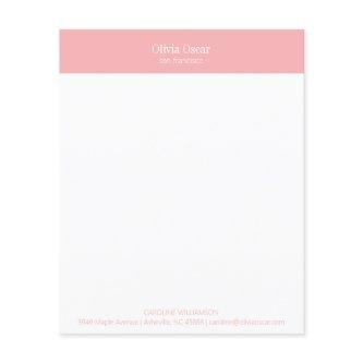 Custom Modern Pink White Business Stationery