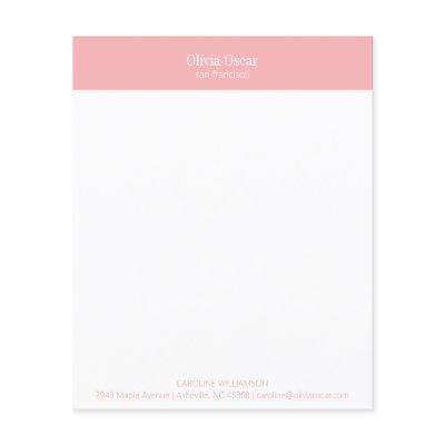 Custom Modern Pink White Business Stationery