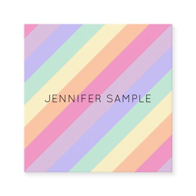 Custom Modern Simple Cute Design Template Colorful Square