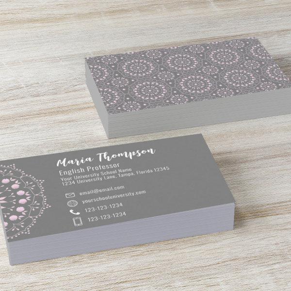 Custom Modern Simple Elegant Grey Pink Chic