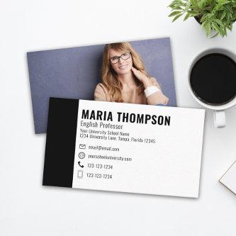 Custom Modern Simple Photo Stylish White Black