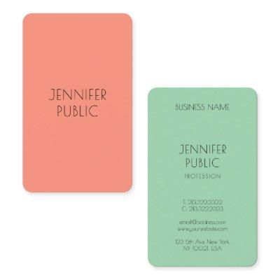 Custom Modern Template Elegant Trend Colors