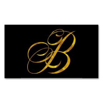 Custom Monogram B Faux Gold Foil Monograms Initial Magnetic