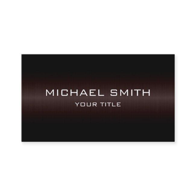 Custom Monogram Dark Brown Stainless Steel Metal