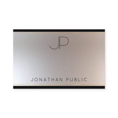 Custom Monogram Gold Silver Elegant Template
