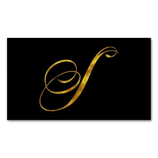Custom Monogram S Faux Gold Foil Monograms Initial Magnetic