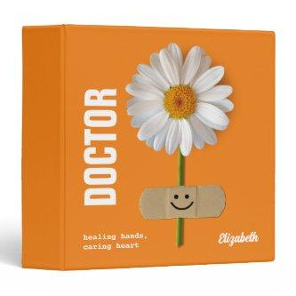 Custom Name Doctor Appreciation Gift 3 Ring Binder