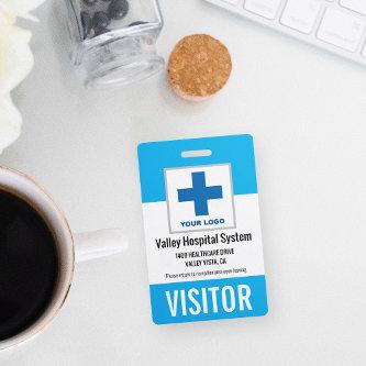 Custom Name & Logo Hospital Visitor Pass ID Badge