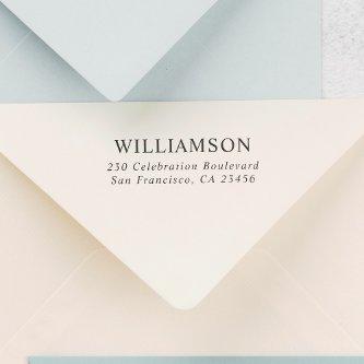 Custom Name Modern Personalized Return Address Self-inking Stamp