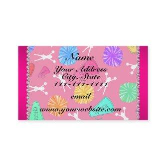 Custom name pink cheerleading pompoms