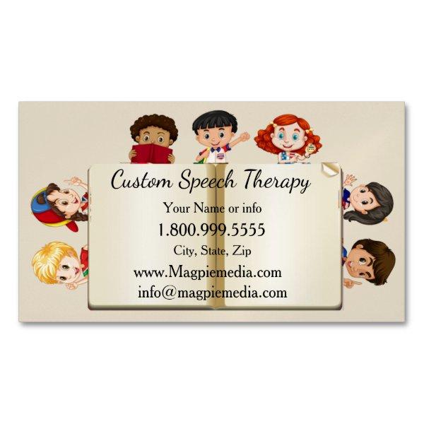 Custom Name Speech Therapy Kids Cartoon   Magnet
