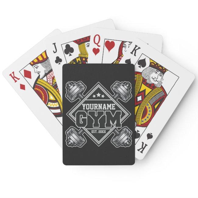 Custom NAME Weightlifting Home Crossfit Gym Poker Cards