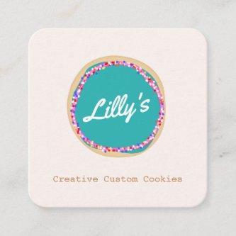 Custom Order Personalized Cookie Logo Square