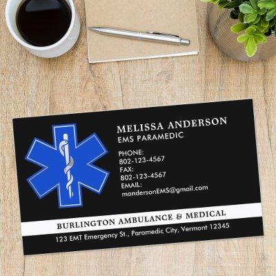 Custom Paramedic EMS Ambulance Service Emblem Logo