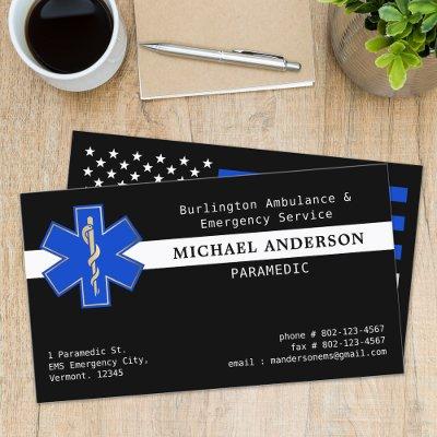 Custom Paramedic EMS Emergency Technician Logo