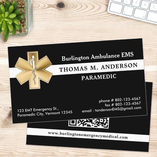 Custom Paramedic EMS EMT Ambulance Medical QR Code