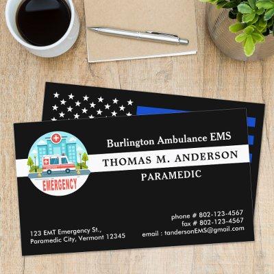 Custom Paramedic EMT Ambulance Service Emblem Logo