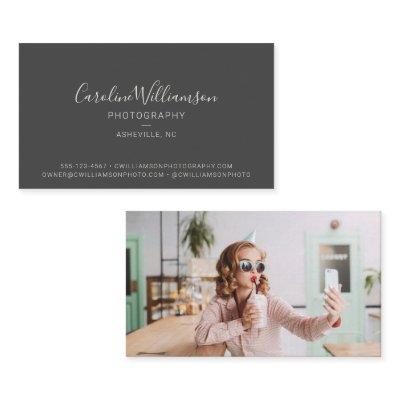 Custom Photo Black Elegant Modern Photographer