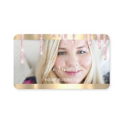 Custom Photo Pink Drips Framed Qr Code Logo