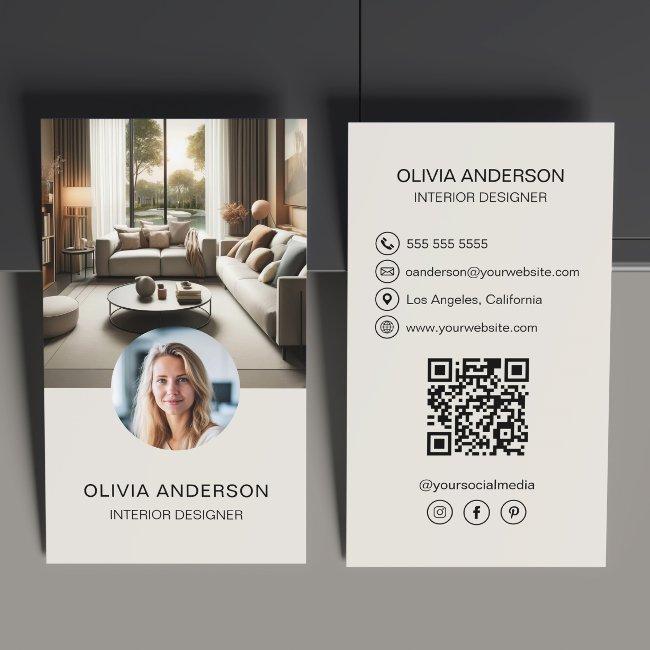 Custom Photo QR Code Social Media Professional