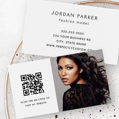 Custom photo QR code white