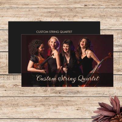 Custom Photo String Quartet Musician Black