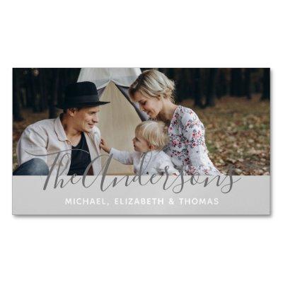 Custom photo with family name  magnet